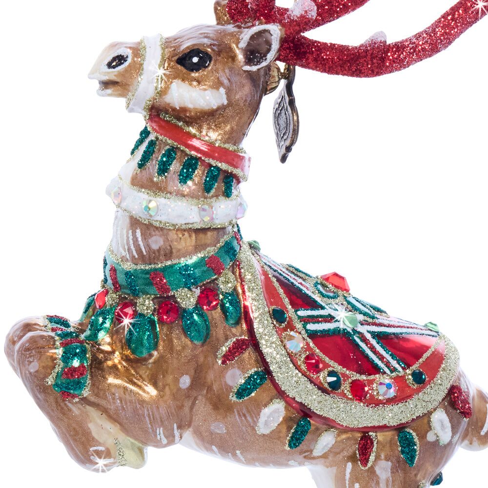 Jay Strongwater Comet Glass Ornament, detail view
