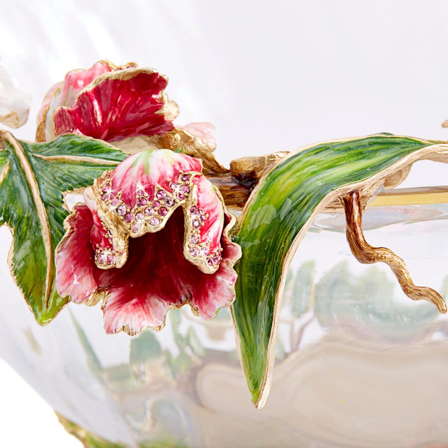Jay Strongwater Cornelis Dutch Floral Glass Bowl, alternate view