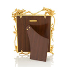 Jay Strongwater Dacia Floral Branch 8" X 10" Frame - Gold, alternate view