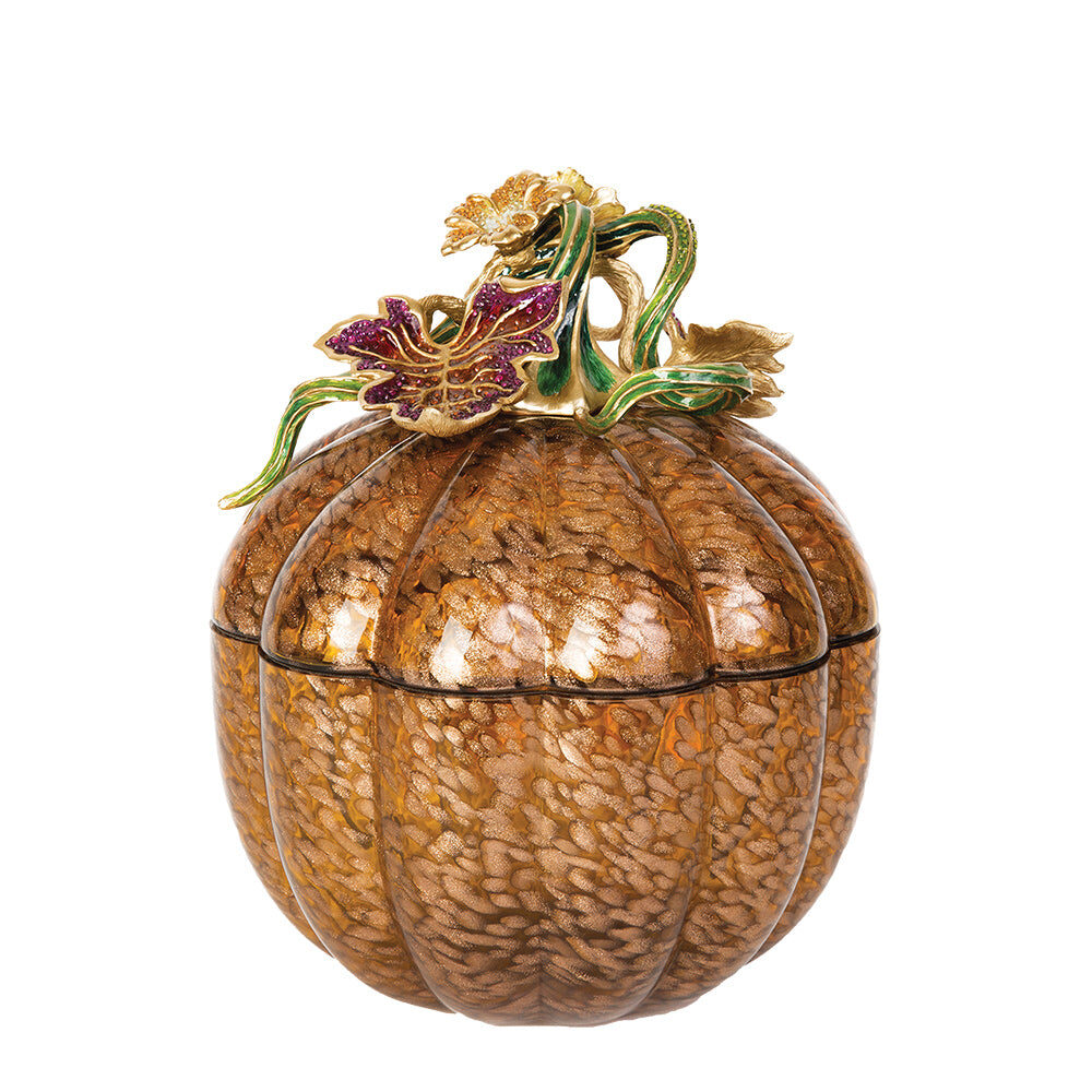 Jay Strongwater Dalton Leaf & Vine Jeweled Large Glass Jar