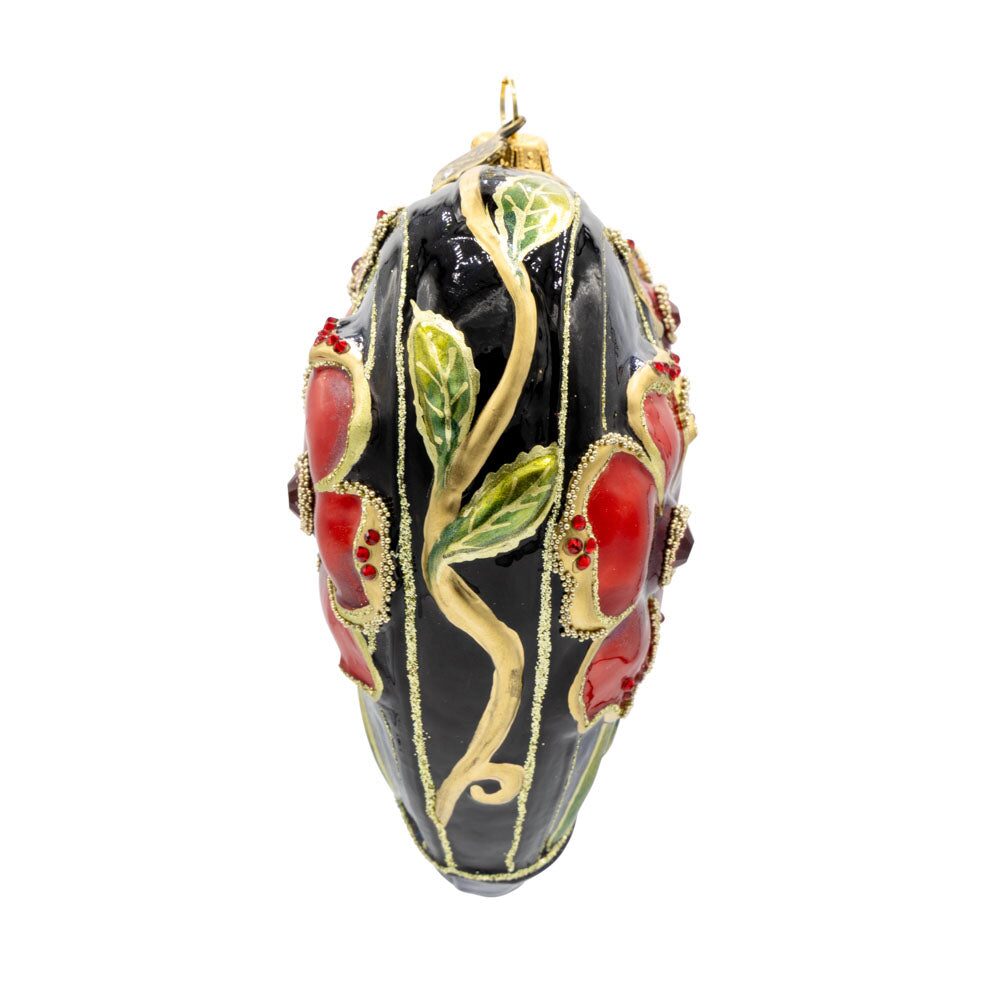 Jay Strongwater Dark Night Floral Heart Ornament, alternate view