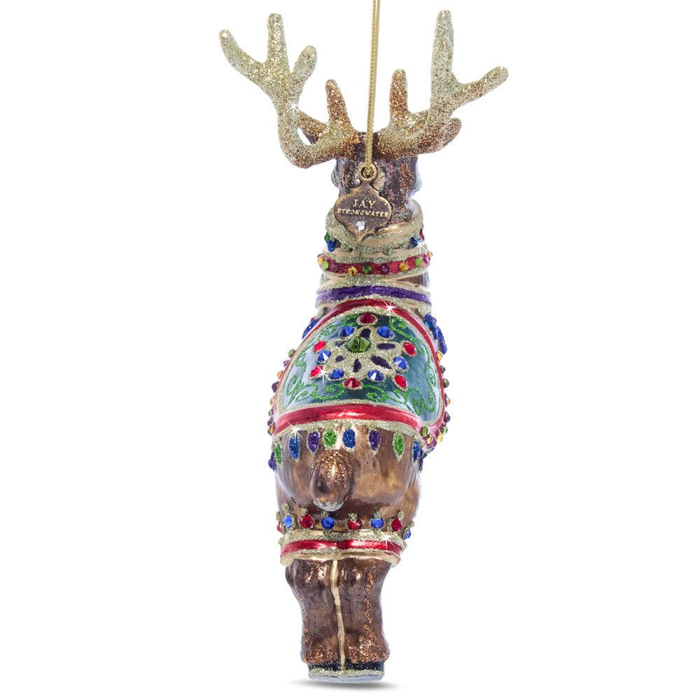 Jay Strongwater Dasher Glass Ornament, alternate view