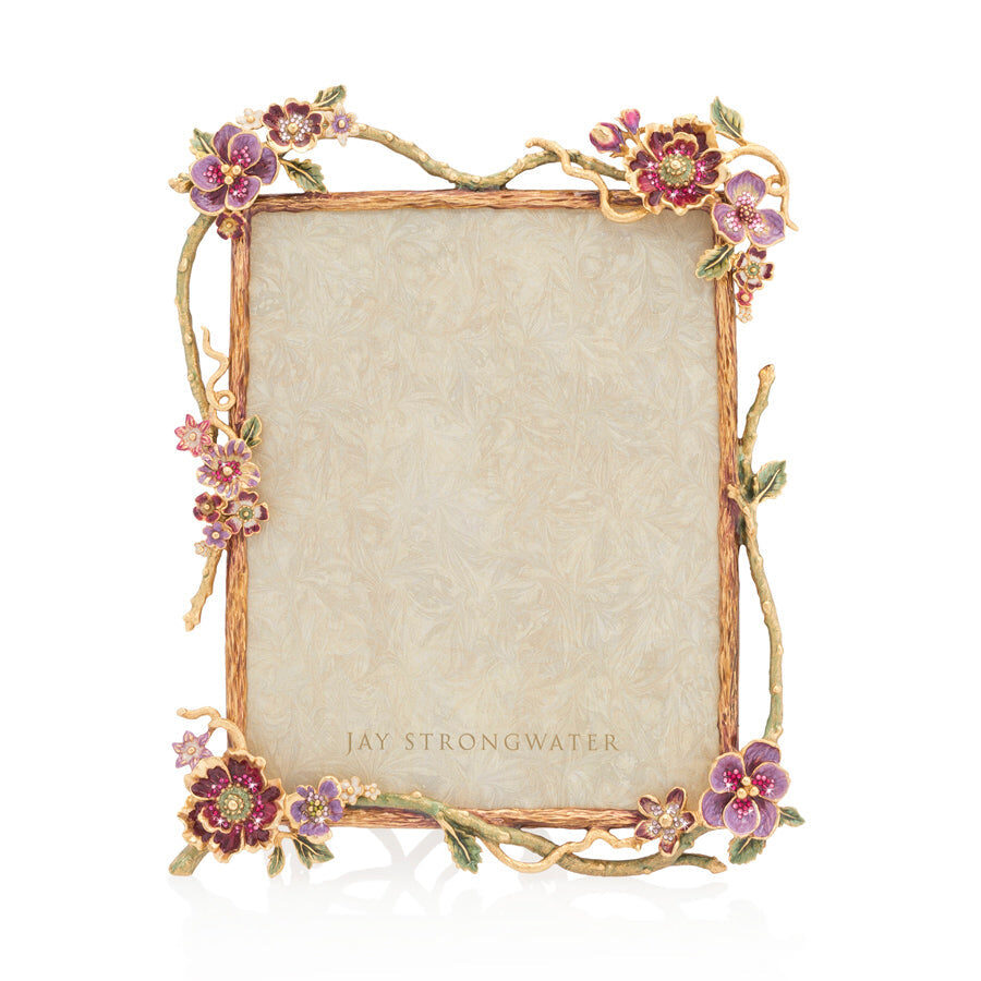 Jay Strongwater Delilah Floral Branch 8" X 10" Frame - Bouquet