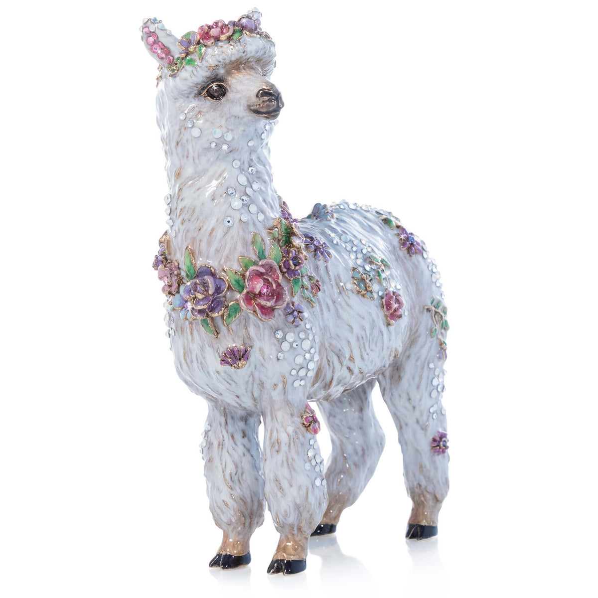 Jay Strongwater Ellison Flowery Llama Figurine, alternate view