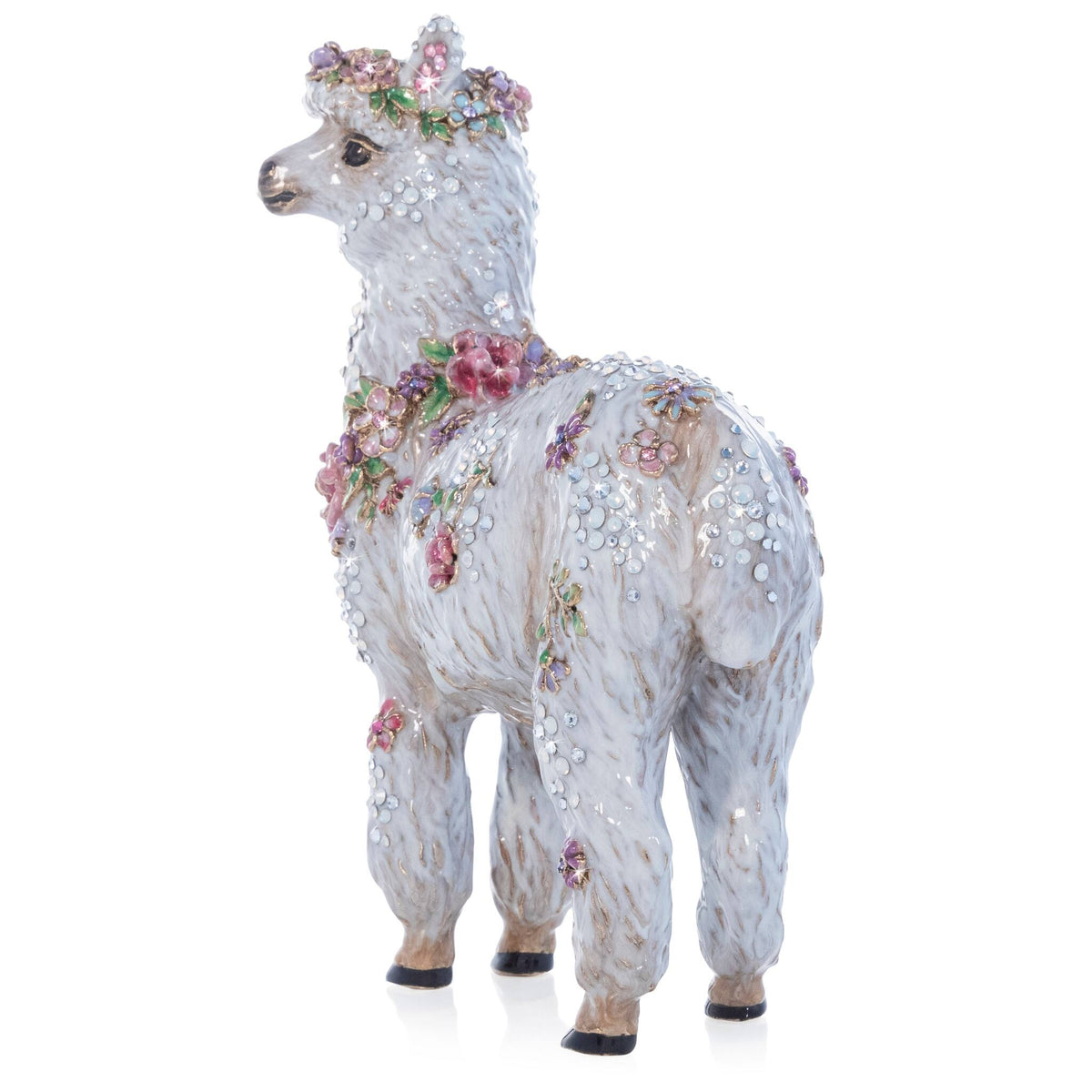 Jay Strongwater Ellison Flowery Llama Figurine, alternate view