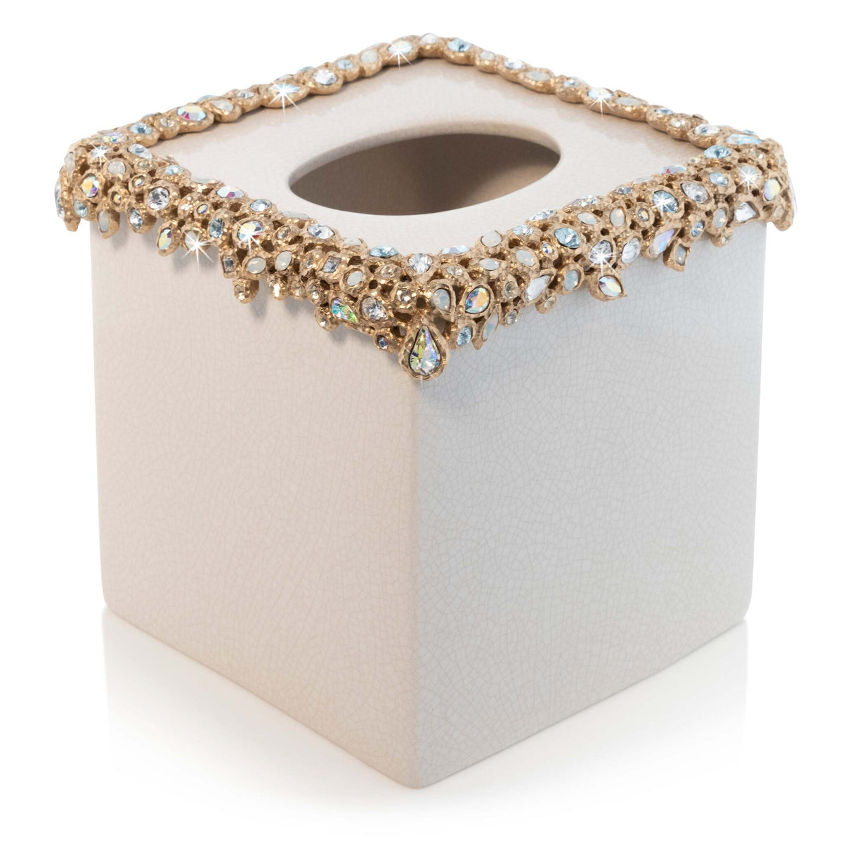 Jay Strongwater Emerson Bejeweled Tissue Box - Opal Facial Tissue Holder, alternate view