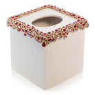 Jay Strongwater Emerson Bejeweled Tissue Box - Ruby Facial Tissue Holder, alternate view