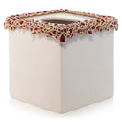 Jay Strongwater Emerson Bejeweled Tissue Box - Ruby Facial Tissue Holder, alternate view