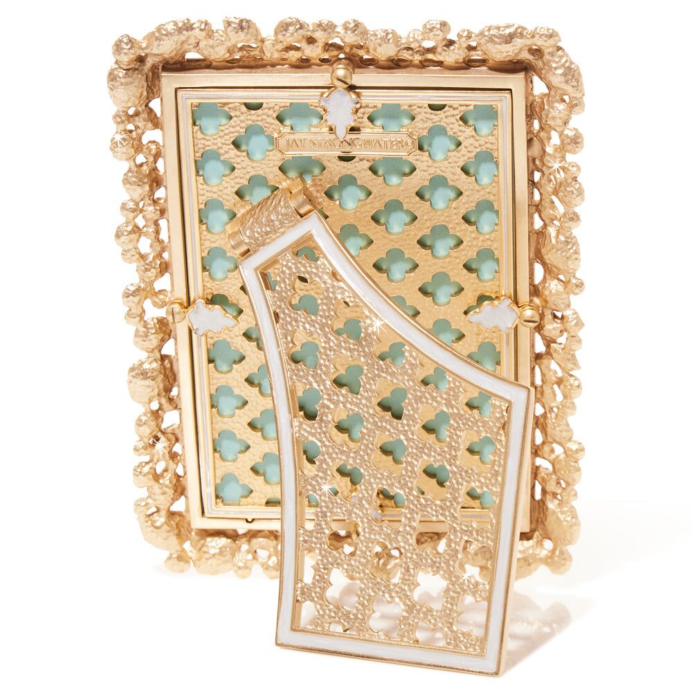 Jay Strongwater Emery Bejeweled 4" X 6" Frame - Baby Blue, alternate view