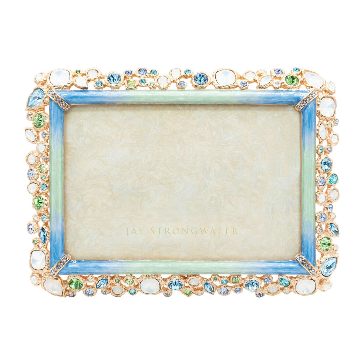 Jay Strongwater Emery Bejeweled 4" X 6" Frame - Oceana, alternate view