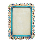 Jay Strongwater Emery Bejeweled 4" X 6" Frame - Peacock
