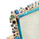 Jay Strongwater Emery Bejeweled 4" X 6" Frame - Peacock, alternate view