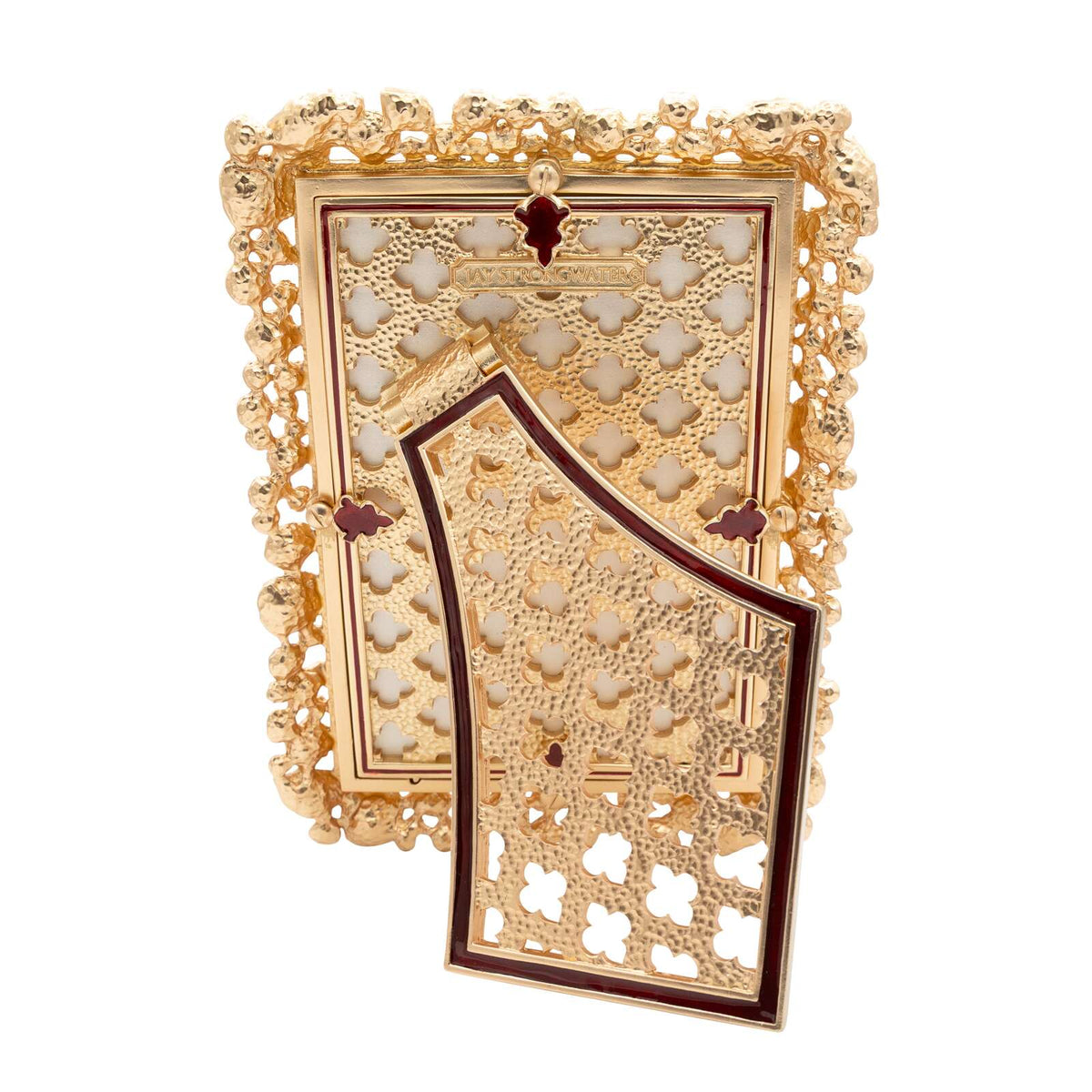 Jay Strongwater Emery Bejeweled 4" X 6" Frame - Ruby, alternate view