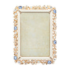 Jay Strongwater Emery Bejeweled 4" X 6" Frame - White Opal