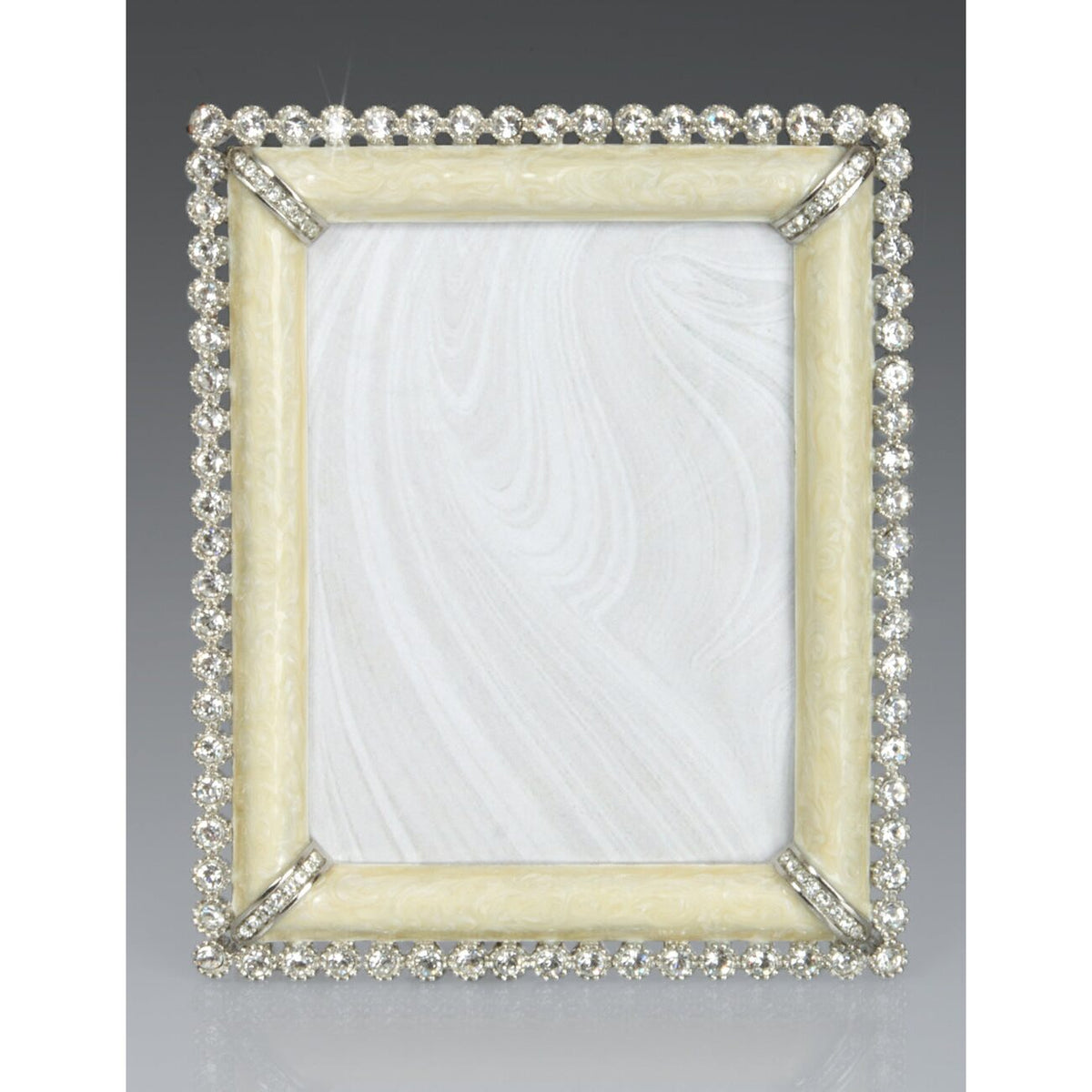 Jay Strongwater Emilia Stone Edge 3" X 4" Frame - Crystal Pearl, alternate view