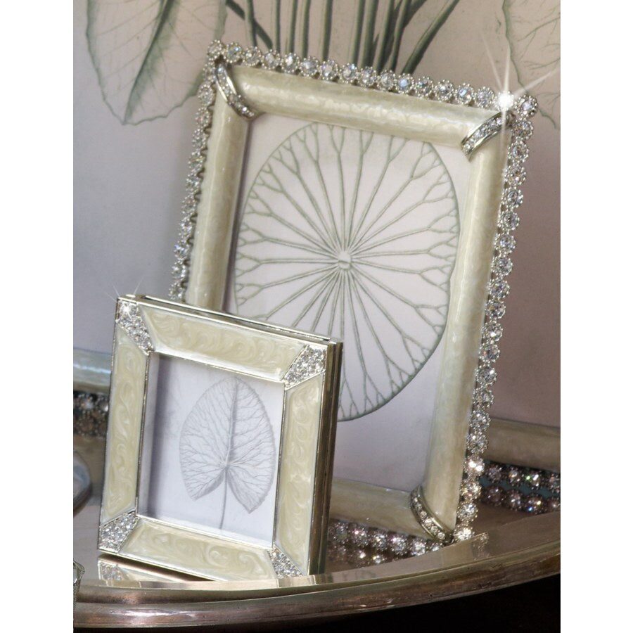 Jay Strongwater Emilia Stone Edge 3" X 4" Frame - Crystal Pearl, alternate view