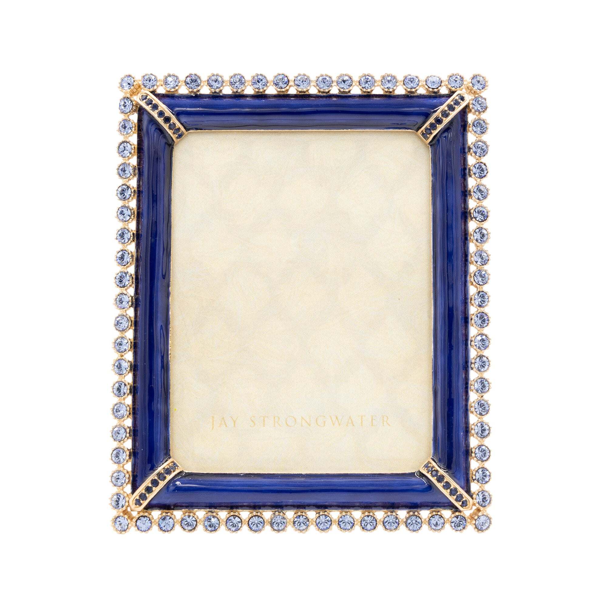 Jay Strongwater Emilia Stone Edge 3" X 4" Frame - Delft Garden