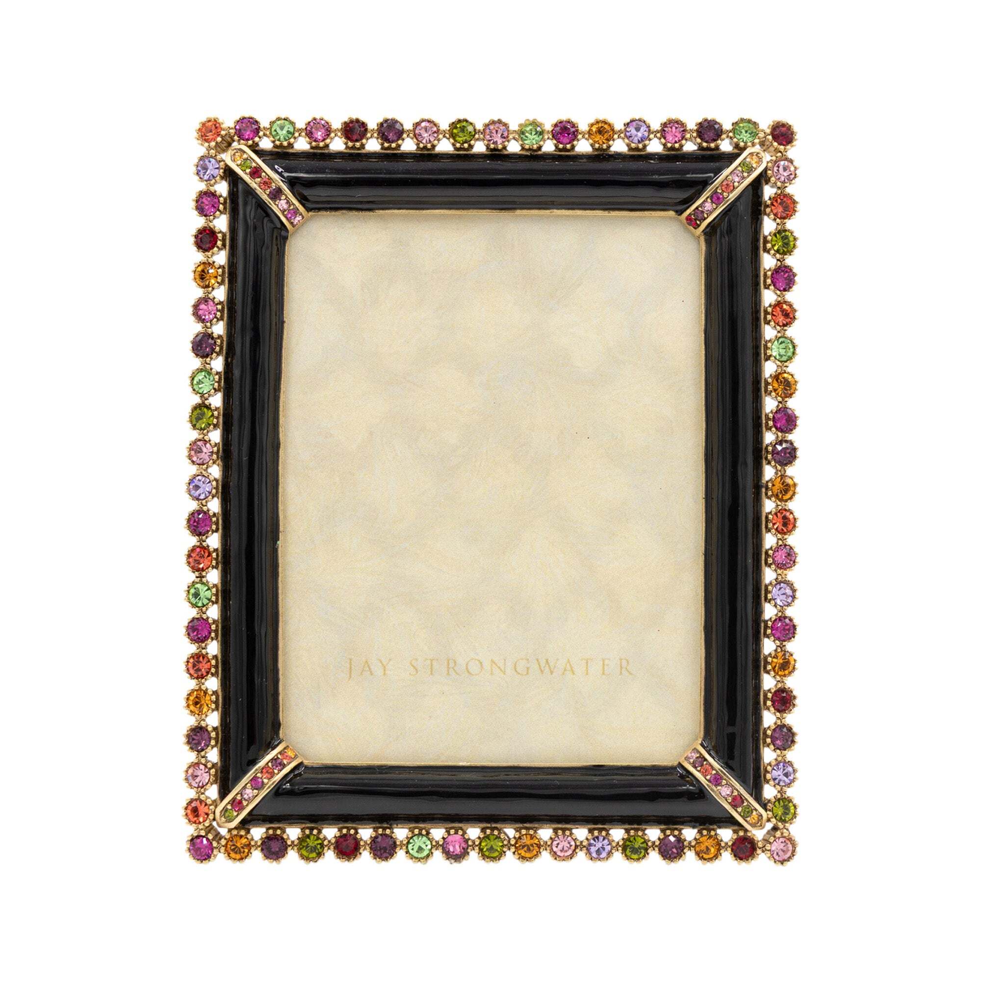 Jay Strongwater Emilia Stone Edge 3" X 4" Frame - Jewel
