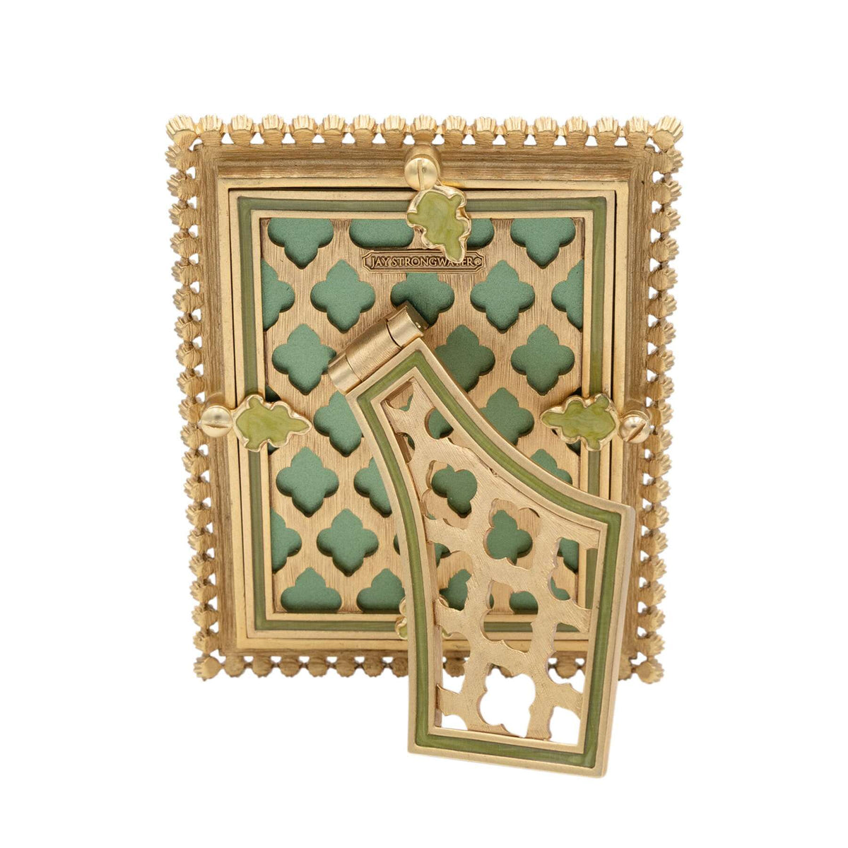 Jay Strongwater Emilia Stone Edge 3" X 4" Frame - Leaf Green, alternate view