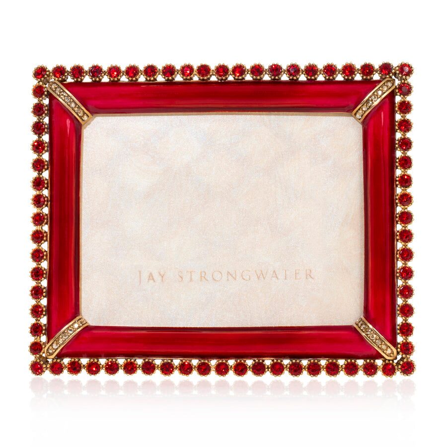 Jay Strongwater Emilia Stone Edge 3" X 4" Frame - Ruby, alternate view