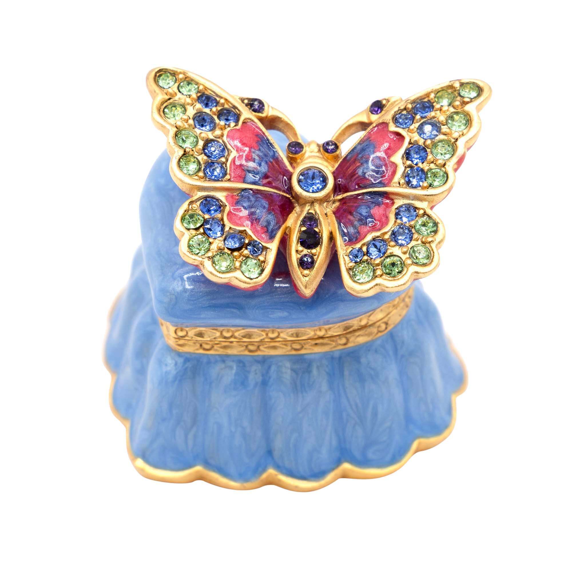 Jay Strongwater Emma Mini Butterfly and Heart Box