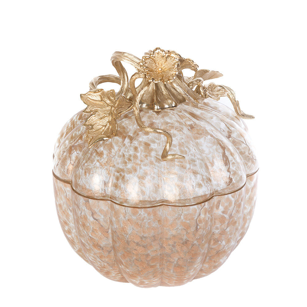 Jay Strongwater Erin Leaf & Vine Gilded Large Glass Jar