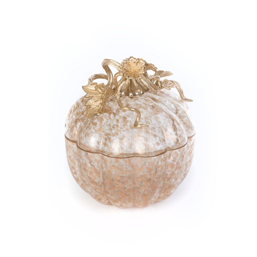 Jay Strongwater Erin Leaf & Vine Gilded Large Glass Jar, alternate view