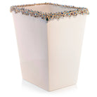 Jay Strongwater Esther Bejeweled Trash Bin - Peacock Bathroom Accessorie, alternate view