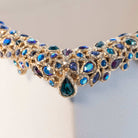 Jay Strongwater Esther Bejeweled Trash Bin - Peacock Bathroom Accessorie, alternate view