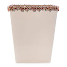 Jay Strongwater Esther Bejeweled Trash Bin - Ruby Bathroom Accessorie