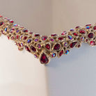 Jay Strongwater Esther Bejeweled Trash Bin - Ruby Bathroom Accessorie, alternate view