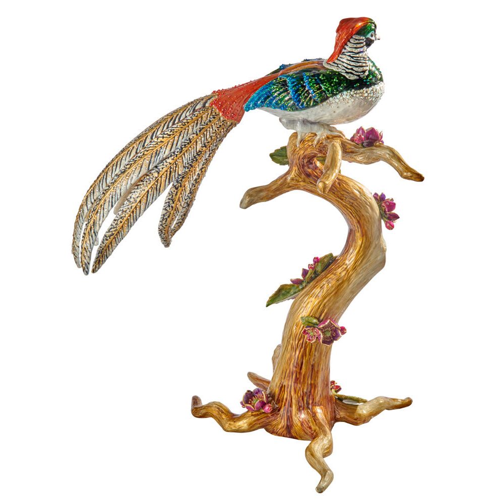Jay Strongwater Ethan Pheasant Objet Figurine, alternate view