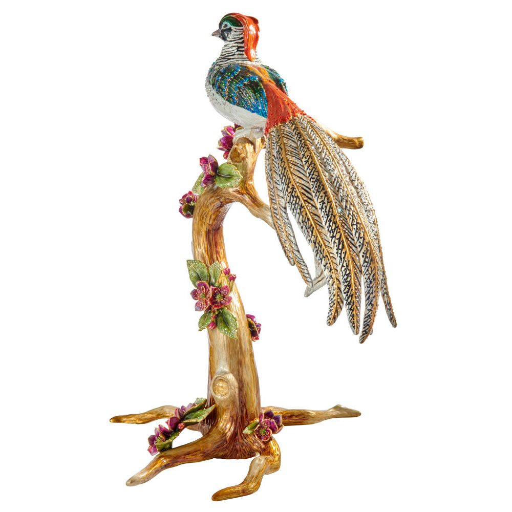 Jay Strongwater Ethan Pheasant Objet Figurine, alternate view