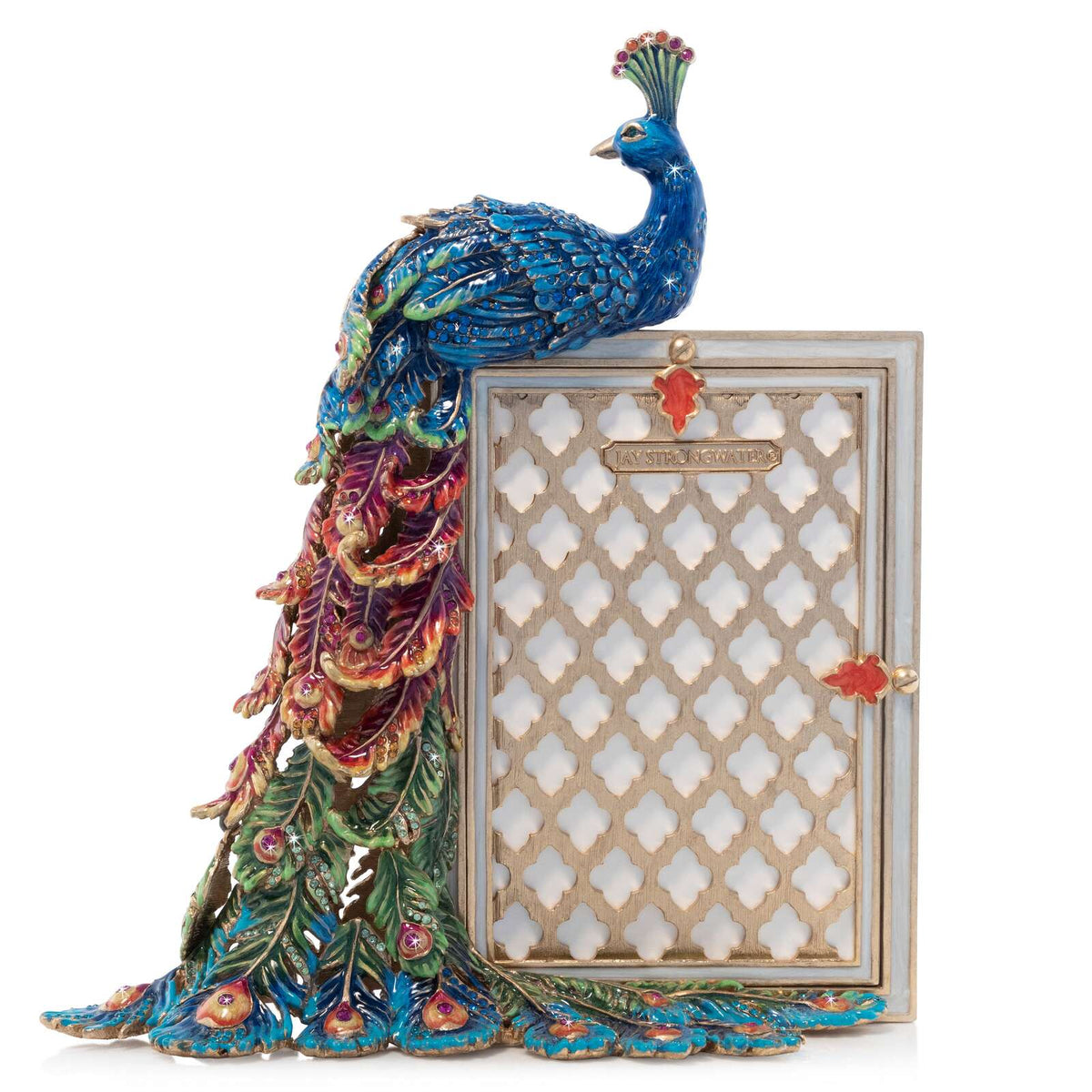 Jay Strongwater Eve Rainbow Peacock 4" X 6" Frame, alternate view