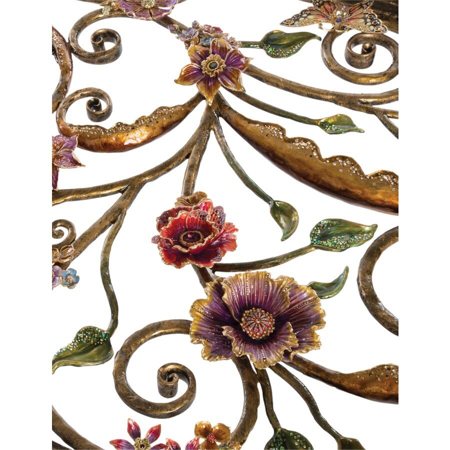 Jay Strongwater Everett Floral & Scroll Coffee Table, alternate view