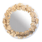 Jay Strongwater Everly Ginkgo Mirror - 18" Round