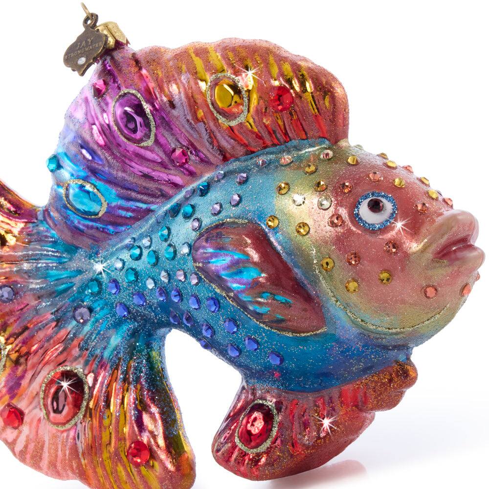 Jay Strongwater Fancy Fish Glass Ornament, alternate view