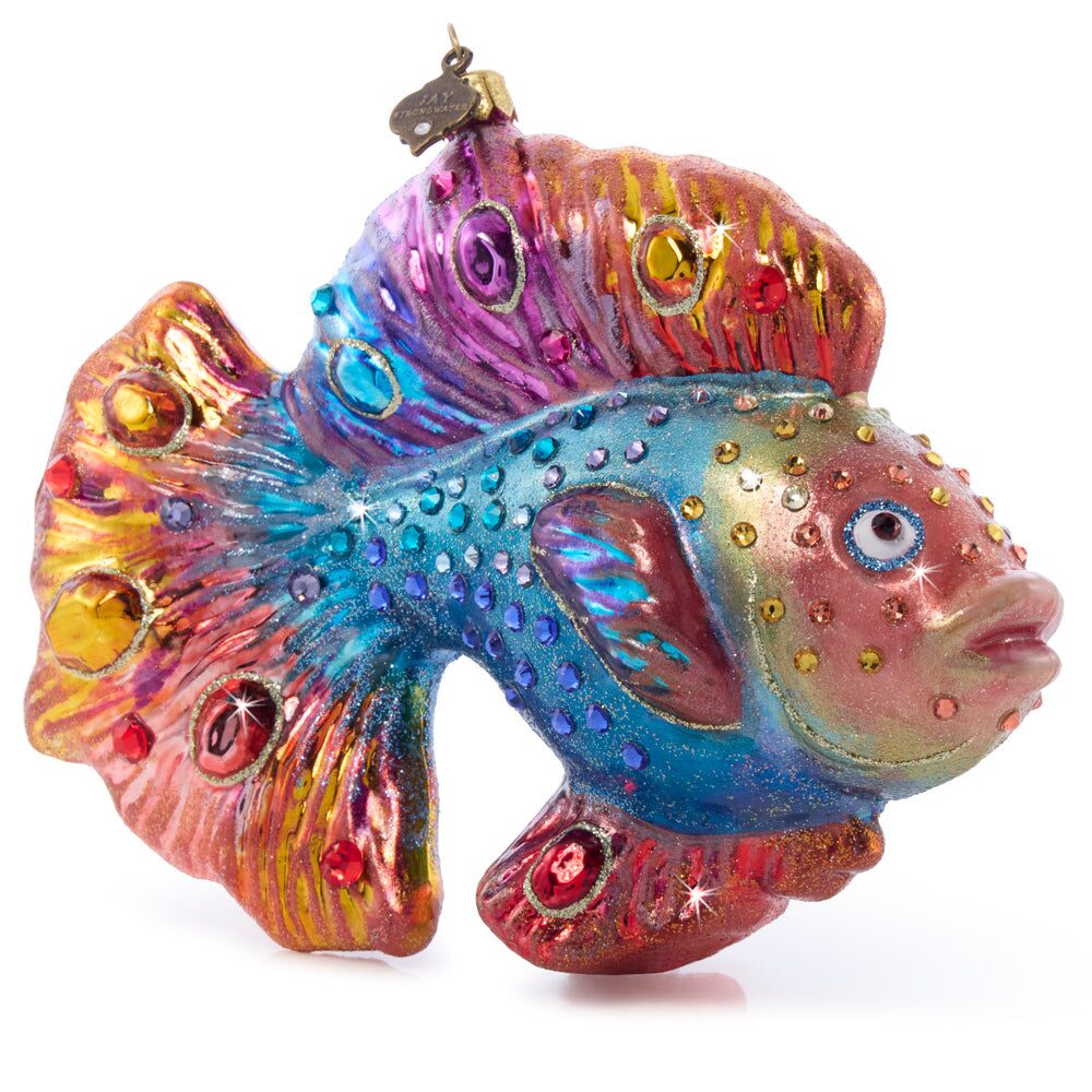 Jay Strongwater Fancy Fish Glass Ornament, alternate view
