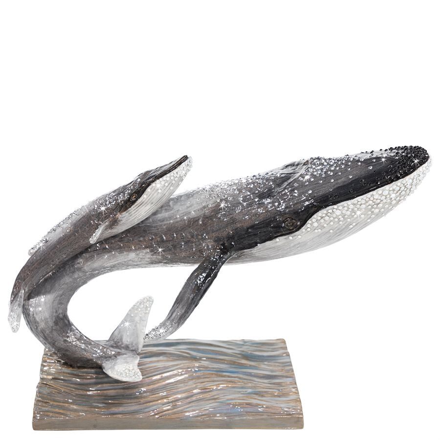 Jay Strongwater Finn Whale and Calf Figurine, alternate view