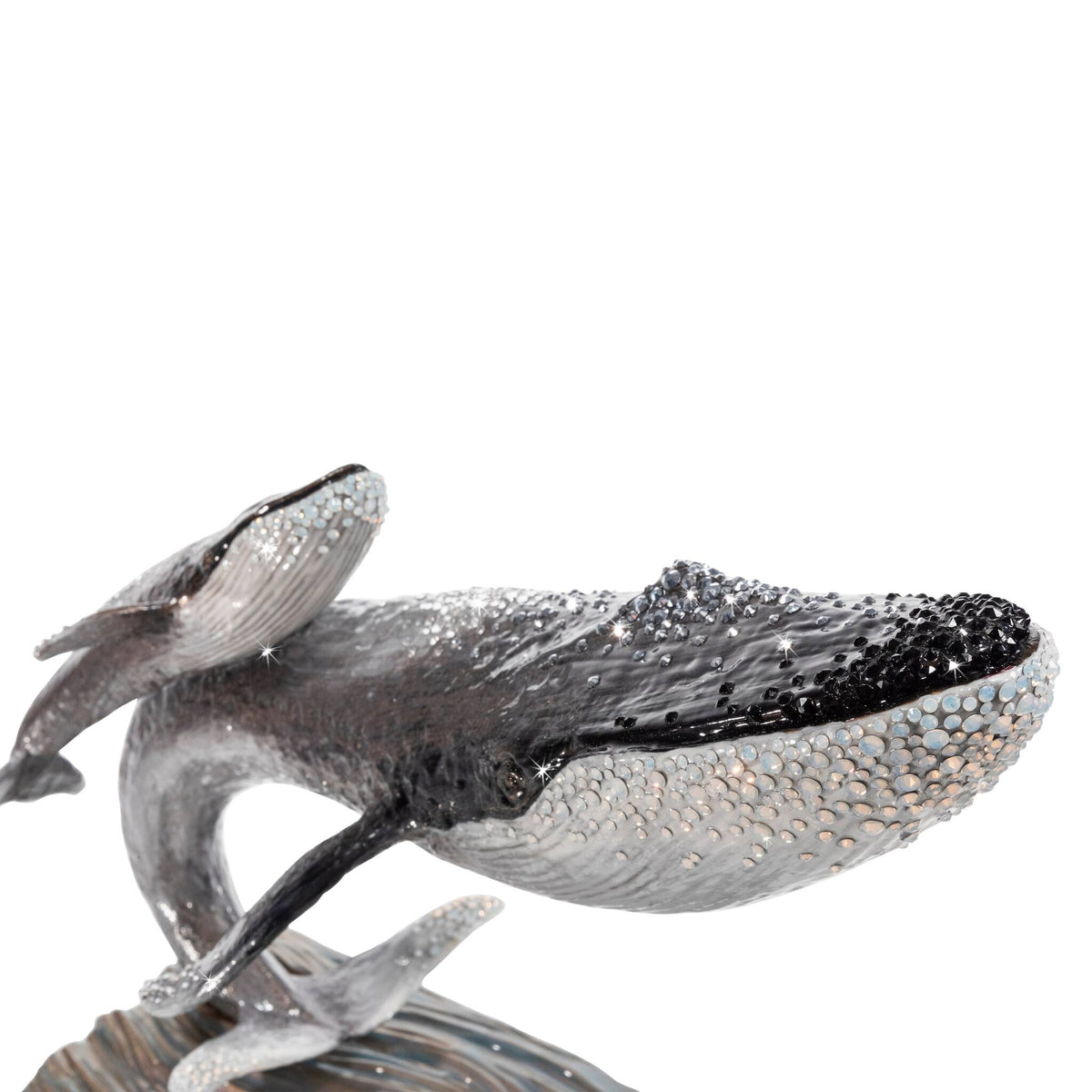 Jay Strongwater Finn Whale and Calf Figurine, alternate view