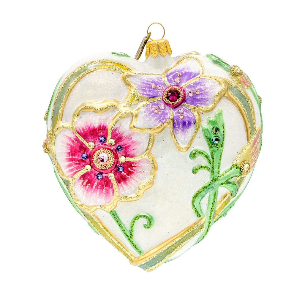 Jay Strongwater Floral Heart Ornament, alternate view