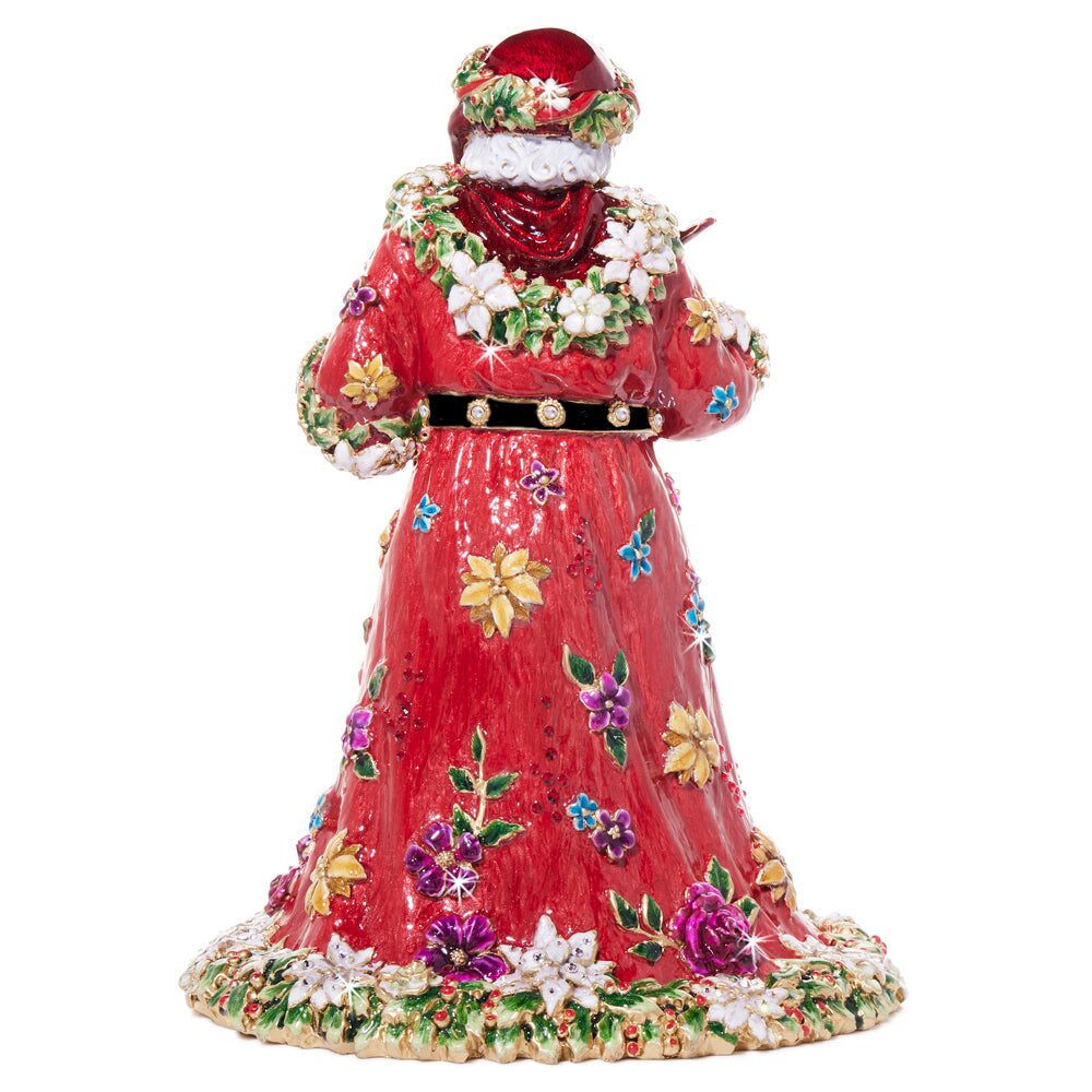 Jay Strongwater Floral Santa Figurine, alternate view