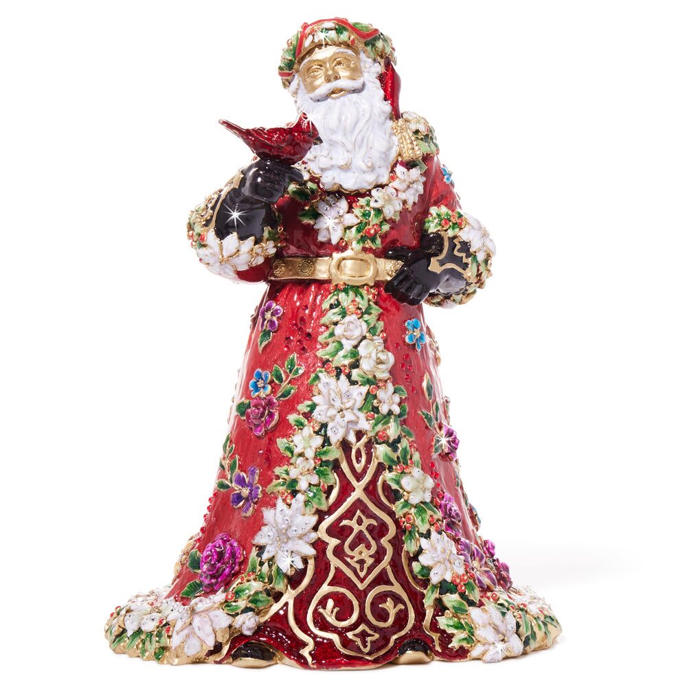 Jay Strongwater Floral Santa Figurine, alternate view