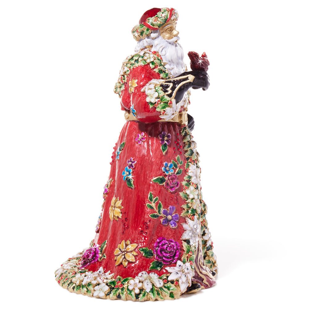 Jay Strongwater Floral Santa Figurine, alternate view