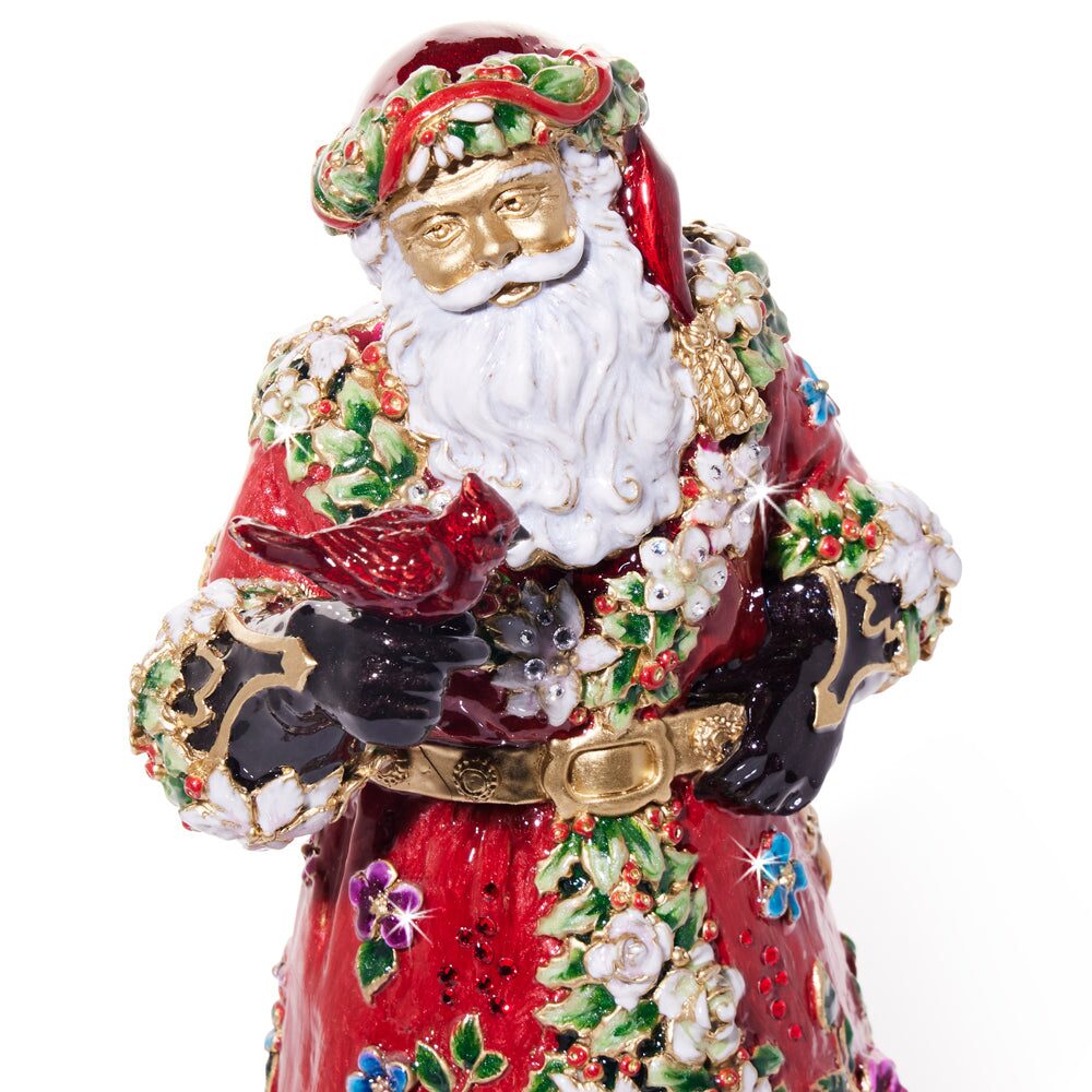 Jay Strongwater Floral Santa Figurine, alternate view