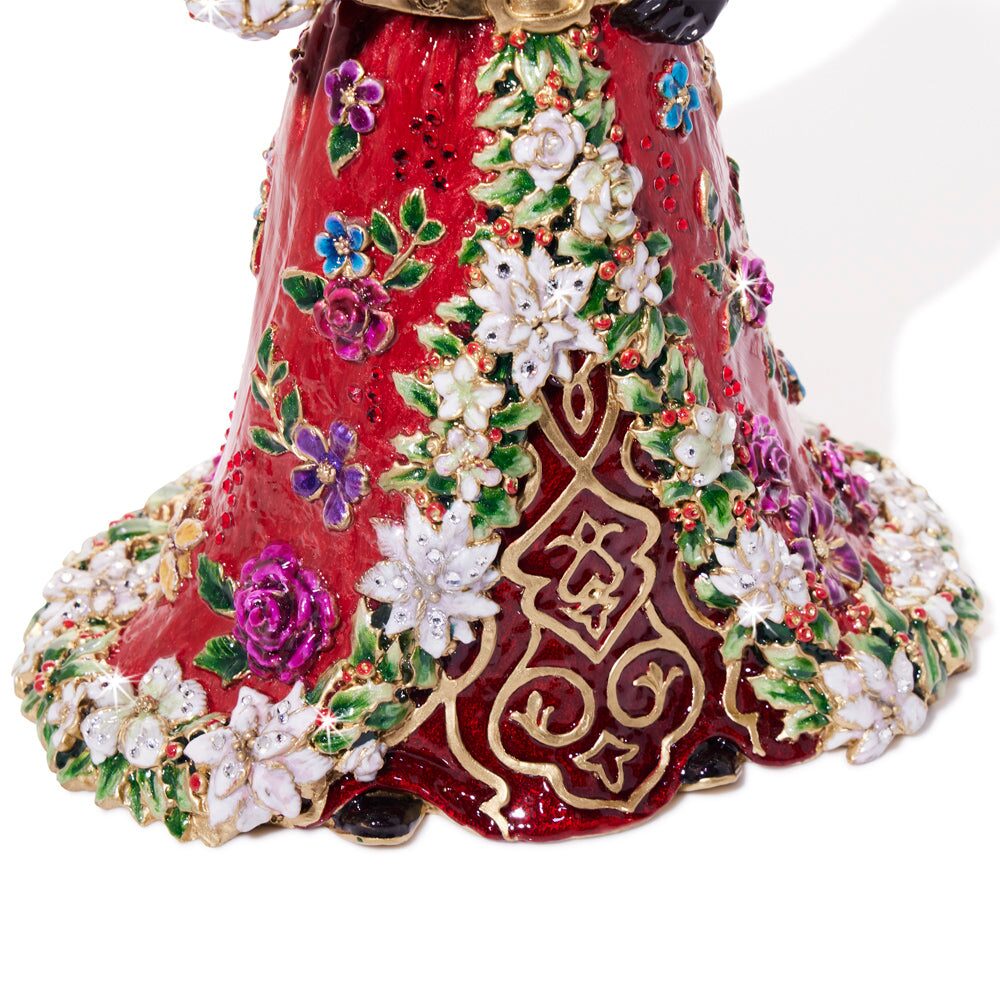 Jay Strongwater Floral Santa Figurine, alternate view
