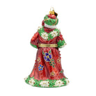 Jay Strongwater Floral Santa Ornament, alternate view