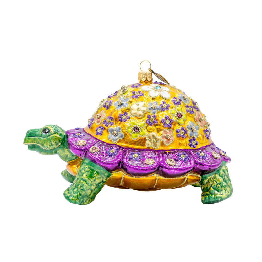 Jay Strongwater Floral Terrapin Ornament