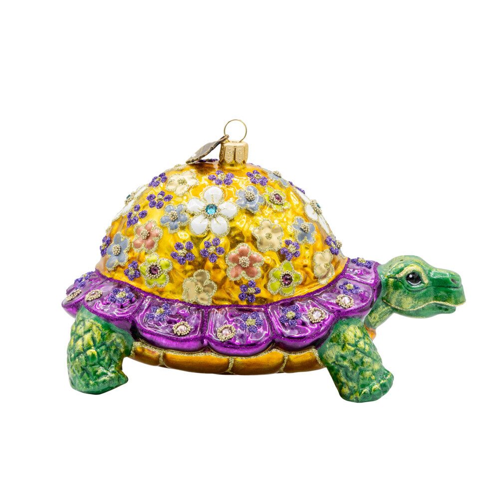 Jay Strongwater Floral Terrapin Ornament, alternate view