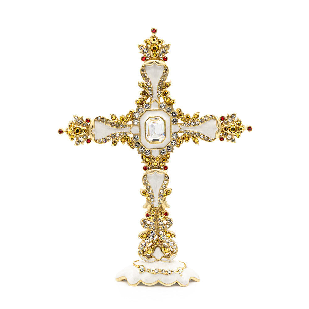 Jay Strongwater Francis Jeweled Cross Figurine